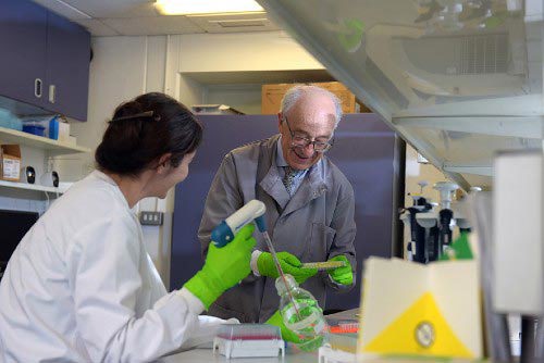 Professor David Isenberg in the lab