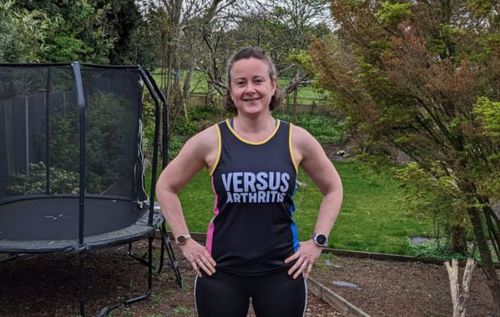 Lally in their Versus Arthritis running vest