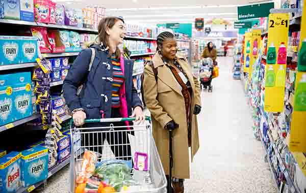 Two ladies shopping