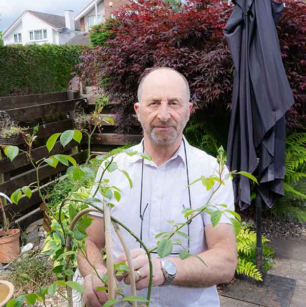 Ken in his garden